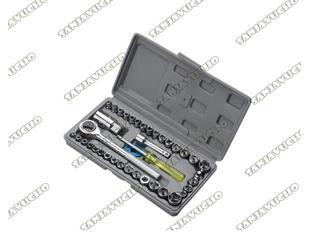 &u+ KIT DESTORNILLADOR LLAVE TUBO KIT 40 PIEZAS ESTUCHE H-40